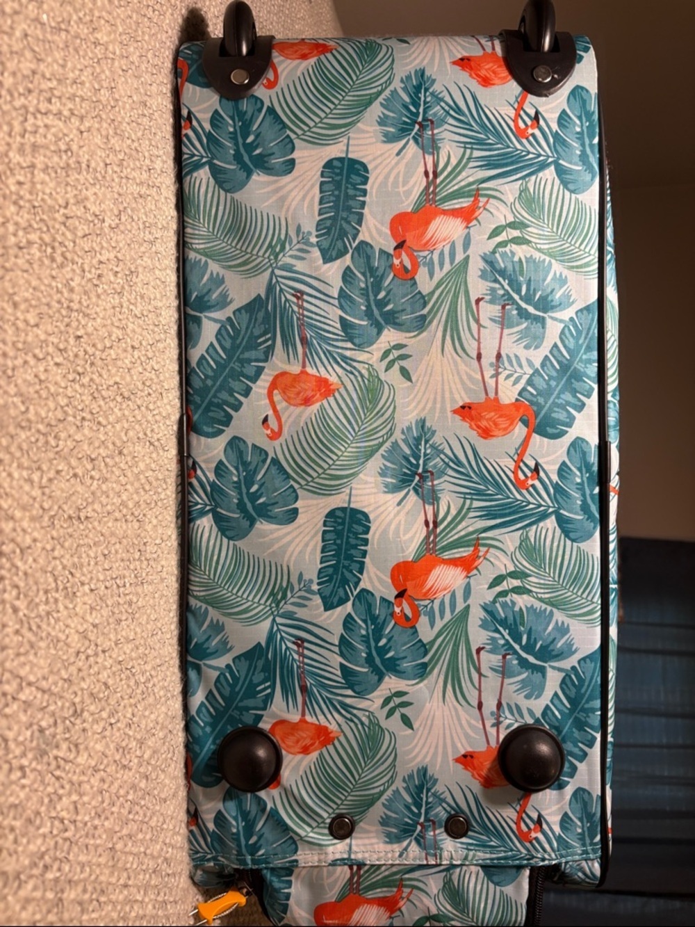 Lucas Designer Carry On Travel Duffel Bag - Tropical Flaming Palm 22in. - Picture 7 of 10